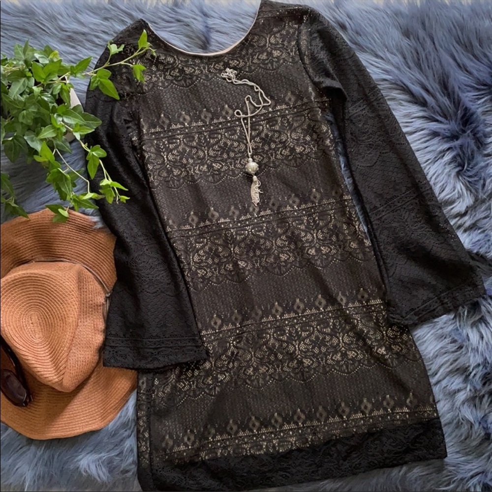 {Swell} crochet beach coverup/ bodycon mini dress